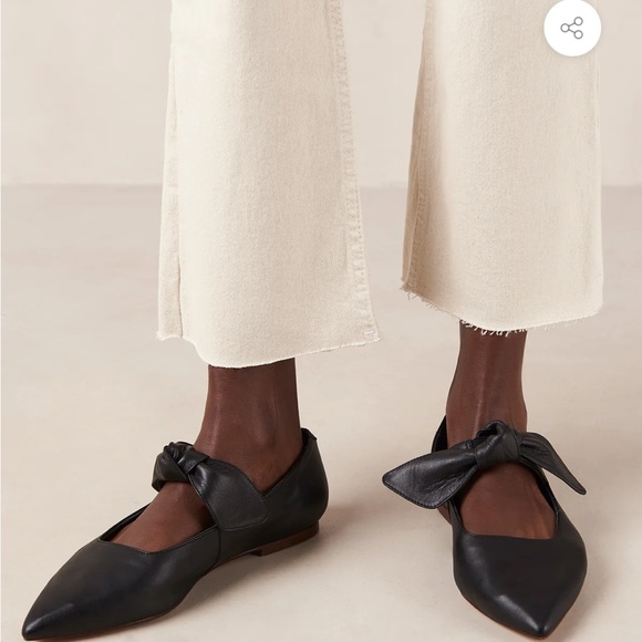 Alohas Black Fossil Ballet Flat Size 36 US 6 - Picture 2 of 10